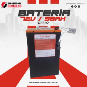 Batería de Litio 72V 58AH para motos eléctricas