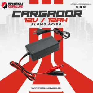Cargador 12V 12AH para baterías de plomo-ácido