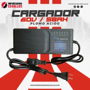 Cargador 60V 58AH para baterías de moto eléctrica plomo-ácido