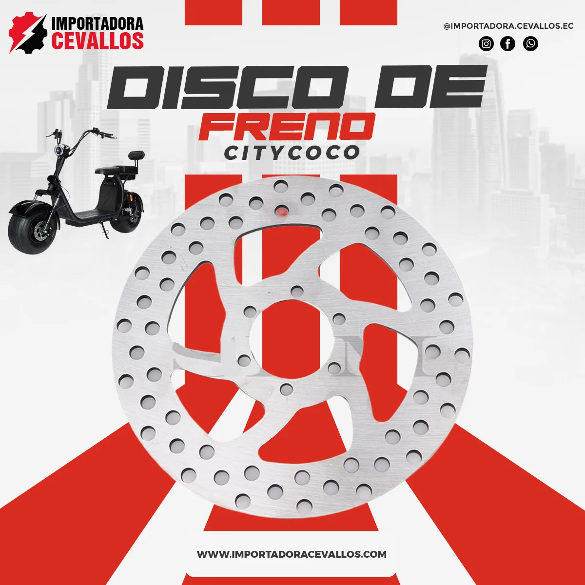 Disco de freno para scooter eléctrico citycoco